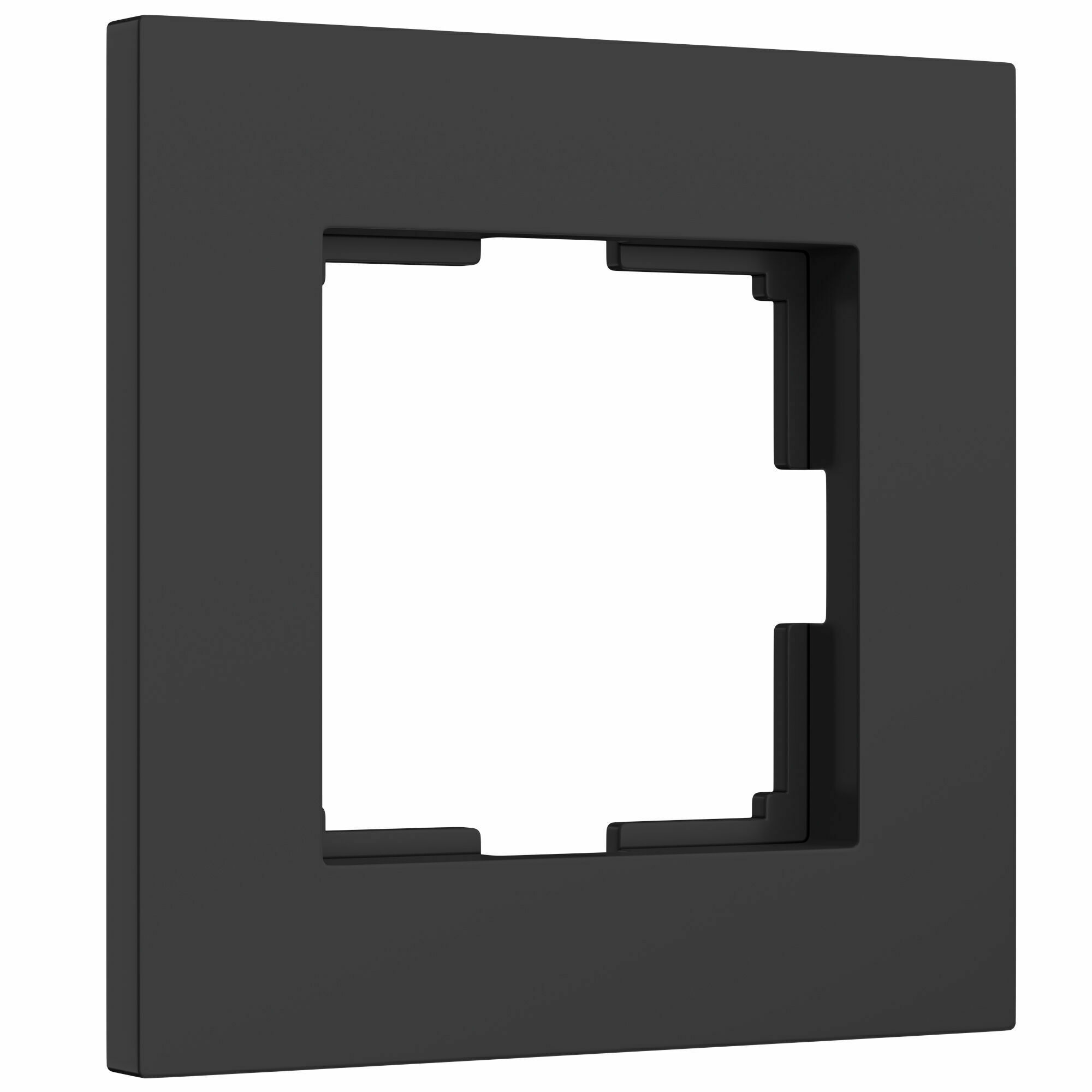 Изображение товара Рамка на 1 пост Slab (черный софт) W0012908 Werkel