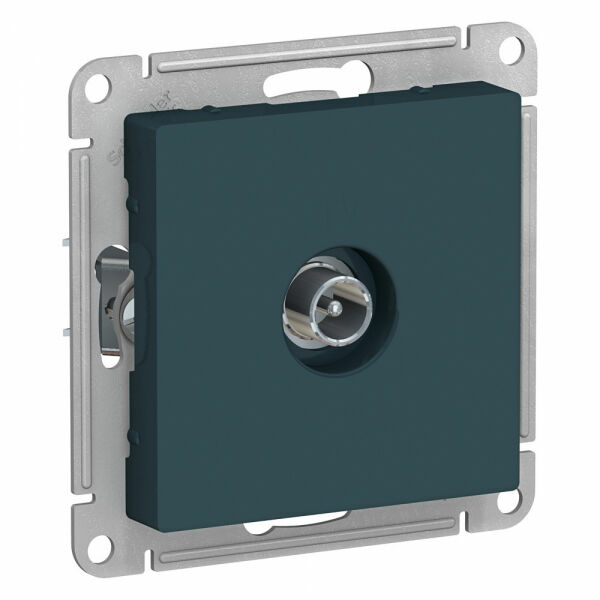 Изображение товара Розетка TV проходная 4DB, механизм, Изумруд, ATN000892 Atlas Design Schneider electric