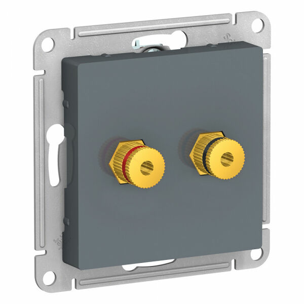 Изображение товара Аудиорозетка двухместная, Грифель, ATN000787 Atlas Design Schneider electric
