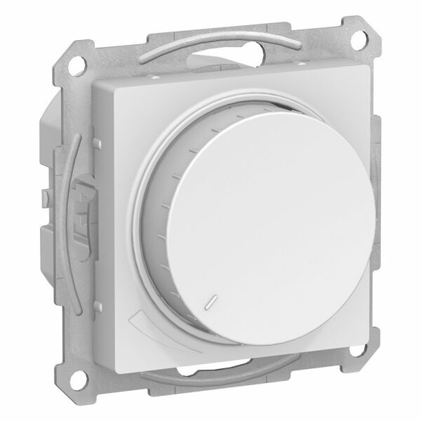 Изображение товара Светорегулятор (диммер) повор-нажим, LED, RC, 400Вт, мех., Белый, ATN000123 Atlas Design Schneider electric