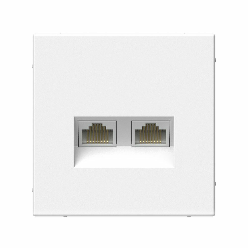 Изображение товара Розетка компьютерная, двойная RJ45+RJ45, кат.6А, лотос GAL001388 ArtGallery, Systeme Electric