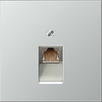 Изображение товара Розетка телефонная RJ-11, алюминий Jung LS990 EPUAE8UPO+AL2969-1UA