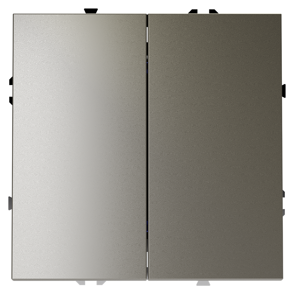 Изображение товара Выключатель двухклавишный 10А, (шелк) VLS020104 VOLTUM S70