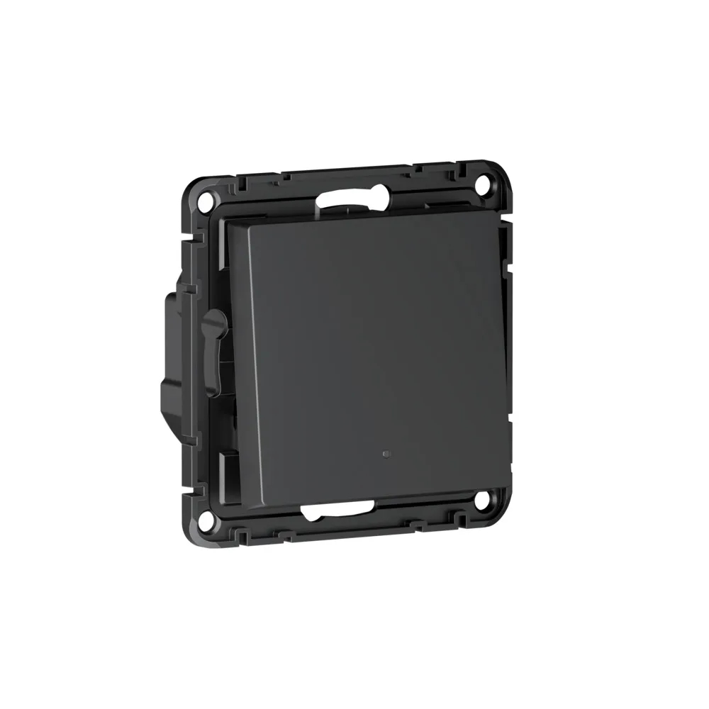 Изображение товара Выключатель 1-кл. с подсв., Zigbee, сх.1, L+N, 10А, мех. Карбон, ATN001013Z, ATLASDESIGN SMART, Systeme Electric